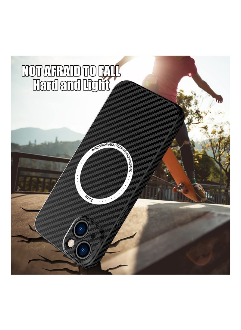 Case for iPhone 13 Pro Max, Compatible with Wireless Charger Case, Built-in Magnetic, Rugged Shockproof Phone Cover for iPhone 13 Pro Max (Black)