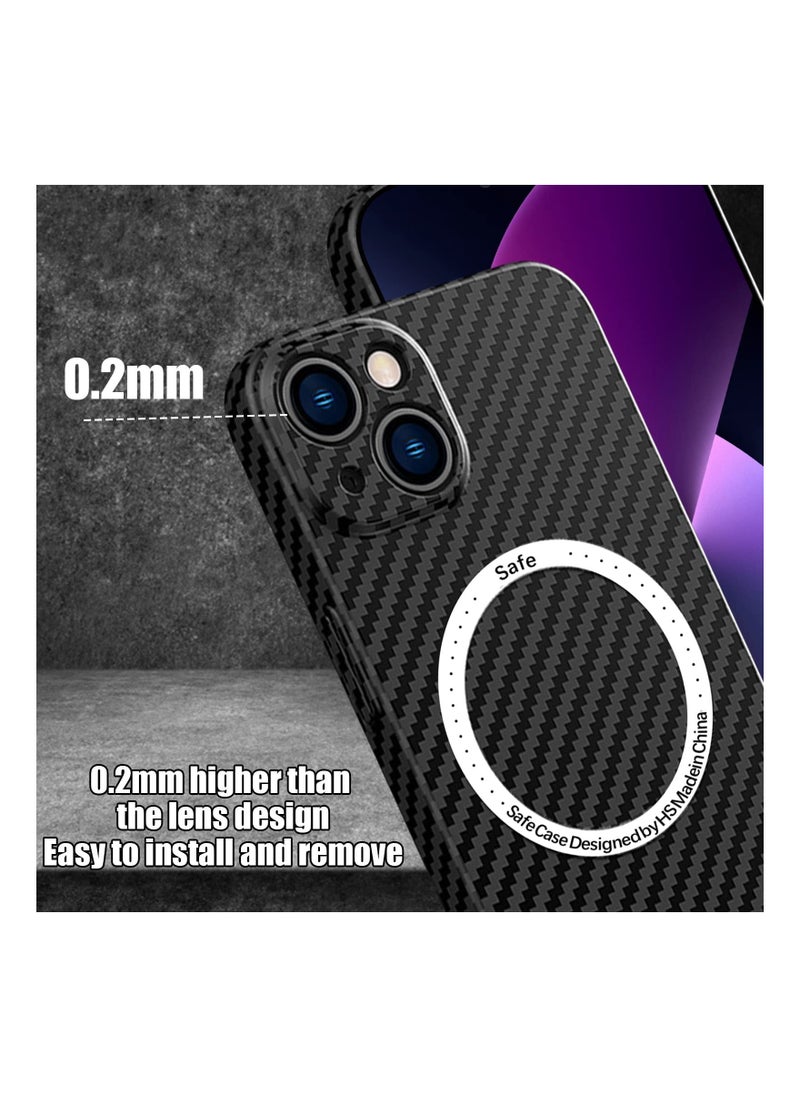 Case for iPhone 13 Pro Max, Compatible with Wireless Charger Case, Built-in Magnetic, Rugged Shockproof Phone Cover for iPhone 13 Pro Max (Black)