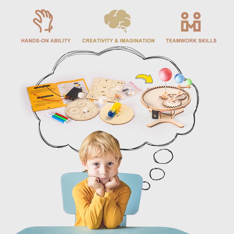 Yutin STEM Science Kits for Kids Ages 8-12 5-7, STEM Kits for Kids Ages 8-10, Wood Building Crafts Kits for Boys 6-8, STEM Engineering Toys for Boys 8 10 12 14 Years Old, Science Experiment Projects 9-12 - Image 4