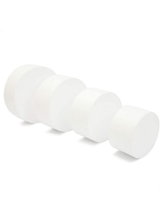 برايت كرياشنتس مجموعة دمى الكيك الرغوية المستديرة من برايت كرييشنز، 4 طبقات للعرض، الفنون والحرف اليدوية (أبيض) - Image 4