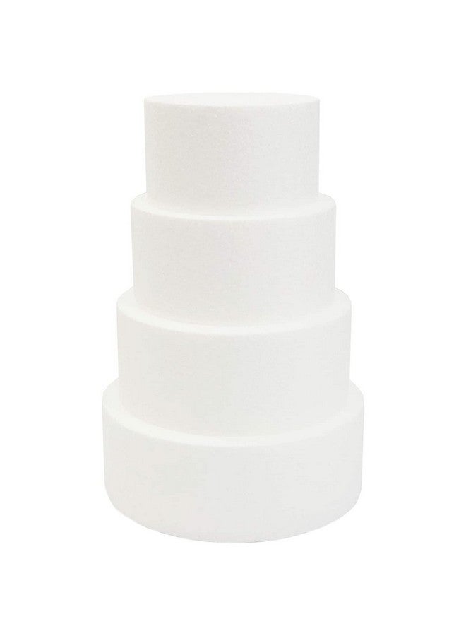 برايت كرياشنتس مجموعة دمى الكيك الرغوية المستديرة من برايت كرييشنز، 4 طبقات للعرض، الفنون والحرف اليدوية (أبيض) - Image 5