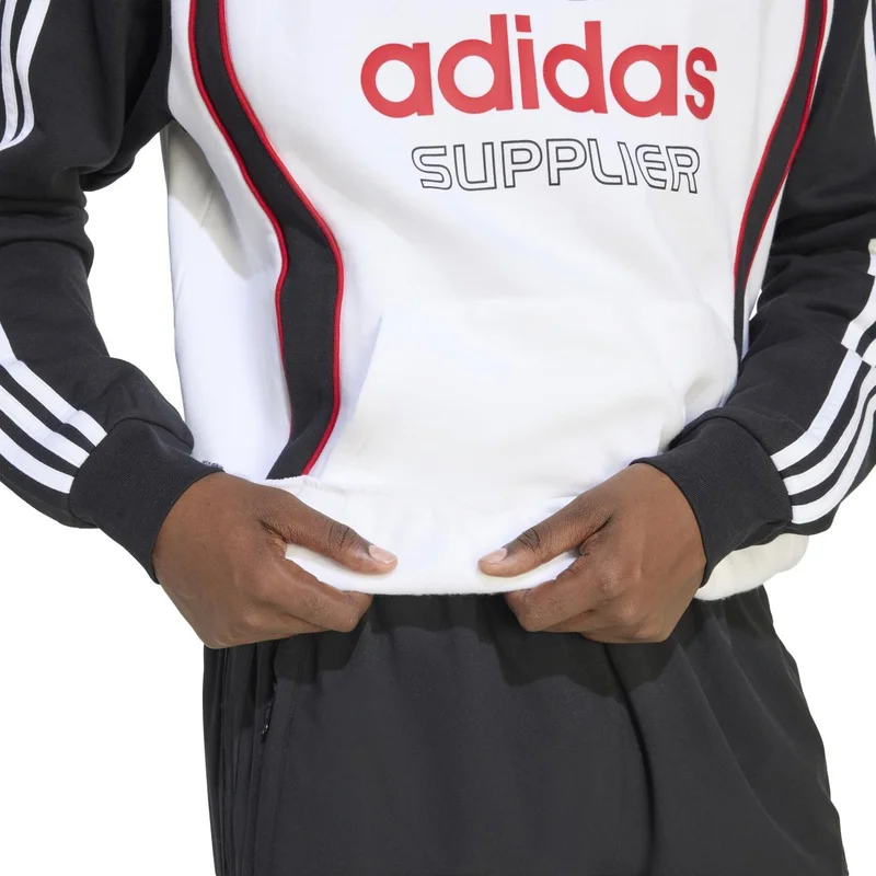 Adidas Originals WHITE/BLACK TEAMGEIST GRAPHIC FLEECE HOODIE for Men | Best Price UAE