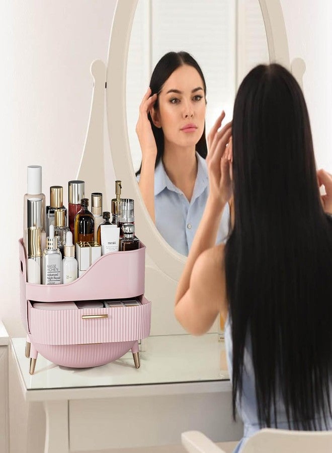 Calyrex منظم مكياج كاليريكس لطاولة الزينة، منظمات وأدراج لمستحضرات التجميل والعناية بالبشرة، علب عرض مستحضرات التجميل بدرجين، لمستحضرات التجميل، والعناية بالبشرة، وأحمر الشفاه، والعناية بالأظافر - Image 2