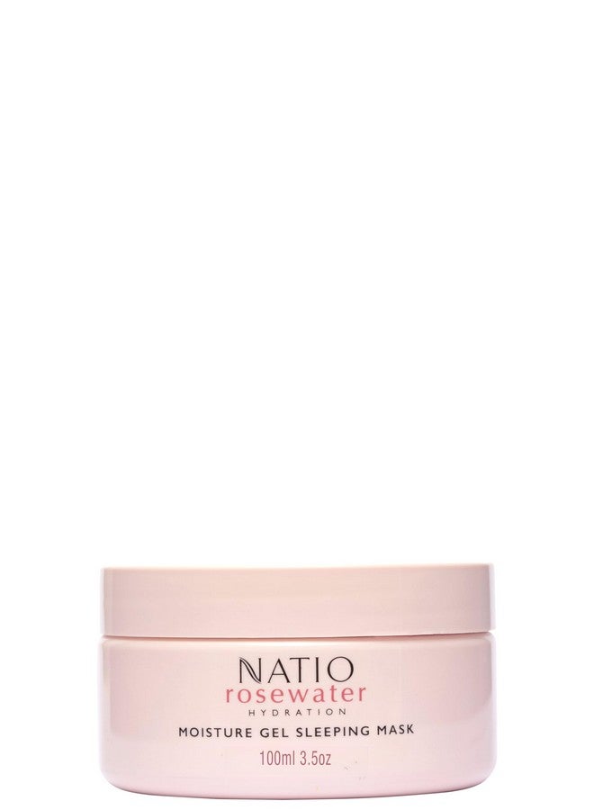 ناتيو قناع النوم المرطب بماء الورد 3.5 أونصة كريم وجه ماء الورد مرطب للوجه للترطيب طوال الليل قناع النوم الليلي - Image 1