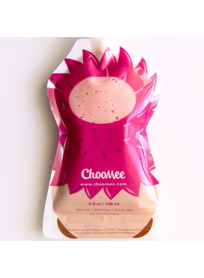 ChooMee Reusable Baby Food Pouch Starter Set, Snakpack | 8 CT, 5 Oz | Softsip Pouch Tops, 2 CT, Orange Aqua 10 Piece Set Orange - Image 5