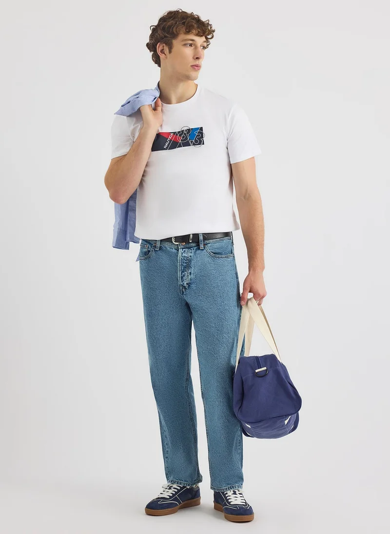 NAUTICA White Kaimana SS T-Shirt for Men | Best Price UAE