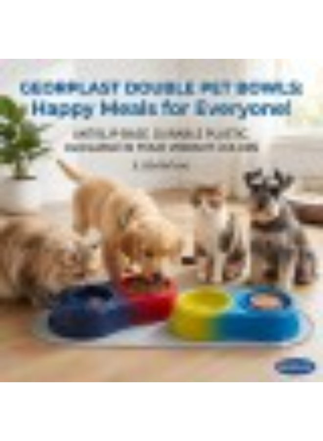 Geoplast Georplast Premium Double Pet Bowl L (35×19×7 cm - Image 2