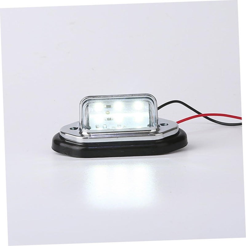 BESTYASH 2 Pcs White LED License Plate Light with Side Warning for Trucks Cars - Image 5