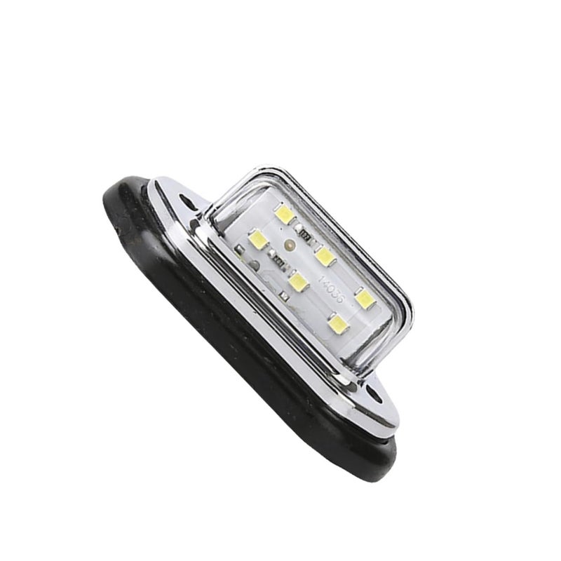BESTYASH 2 Pcs White LED License Plate Light with Side Warning for Trucks Cars - Image 2