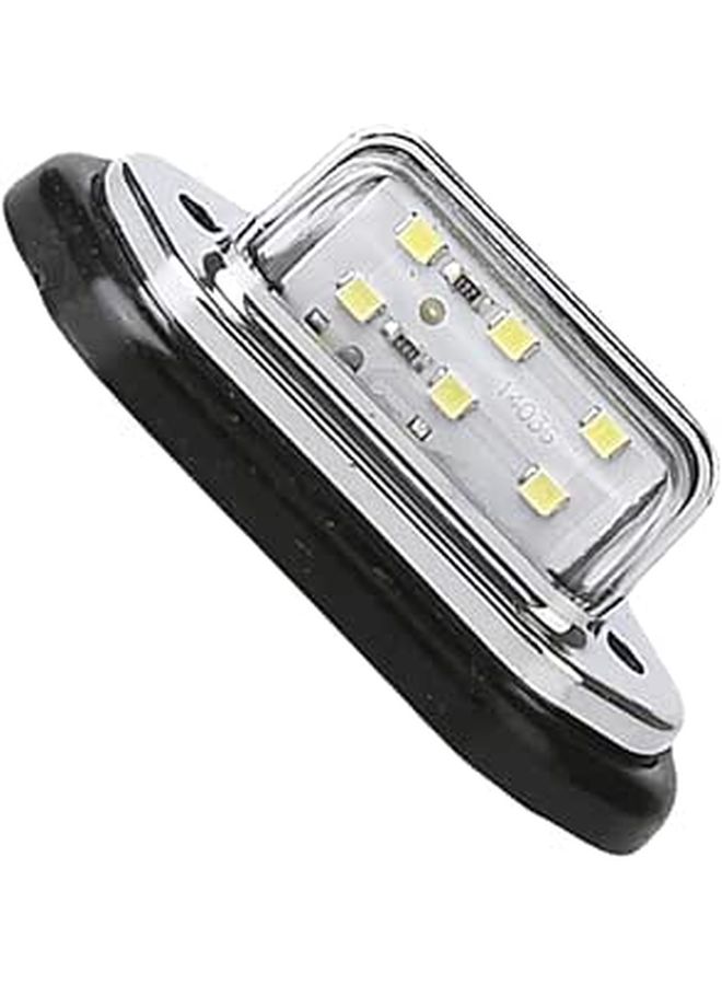 BESTYASH 2 Pcs White LED License Plate Light with Side Warning for Trucks Cars - Image 1
