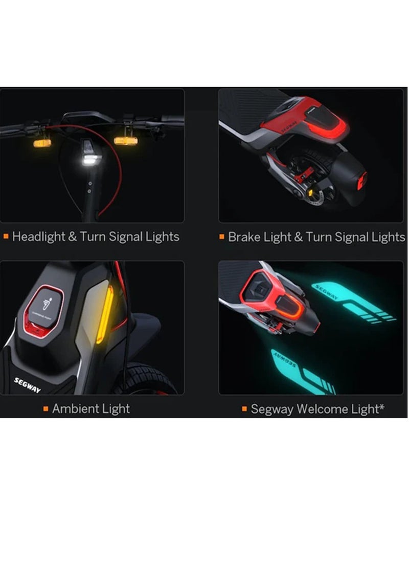 SEGWAY - Ninebot Electric Kickscooter P100Su- 650W Motor, 100Km Range & 30Kmh, 10.5'' Tires, Dual Suspension & Brakes, W. Capacity 265Lbs, Commuter E Scooter For Adults - Image 1