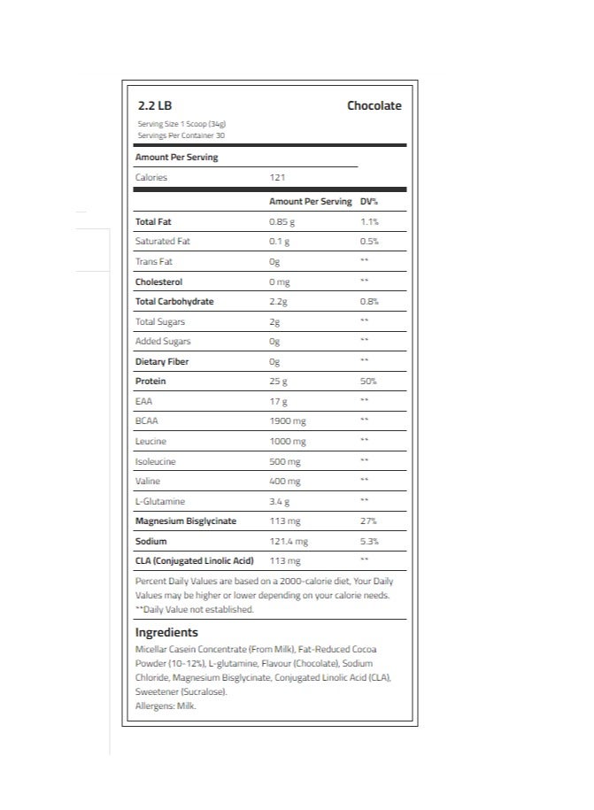 Body Builder Casein Protein Plus, Vanilla, 2.2 LB - Image 3