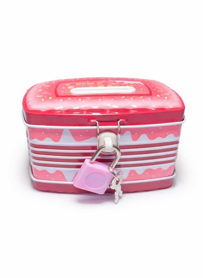 Sajani Cute Cartoon Creative Portable Piggy Bank, Money Saving Box with Combination Lock, Mini Coin Bank Gifts for Boys and Girls, Best Return Gifts for Kids (Pack of 1) (Sandwich - Pink) - Image 1