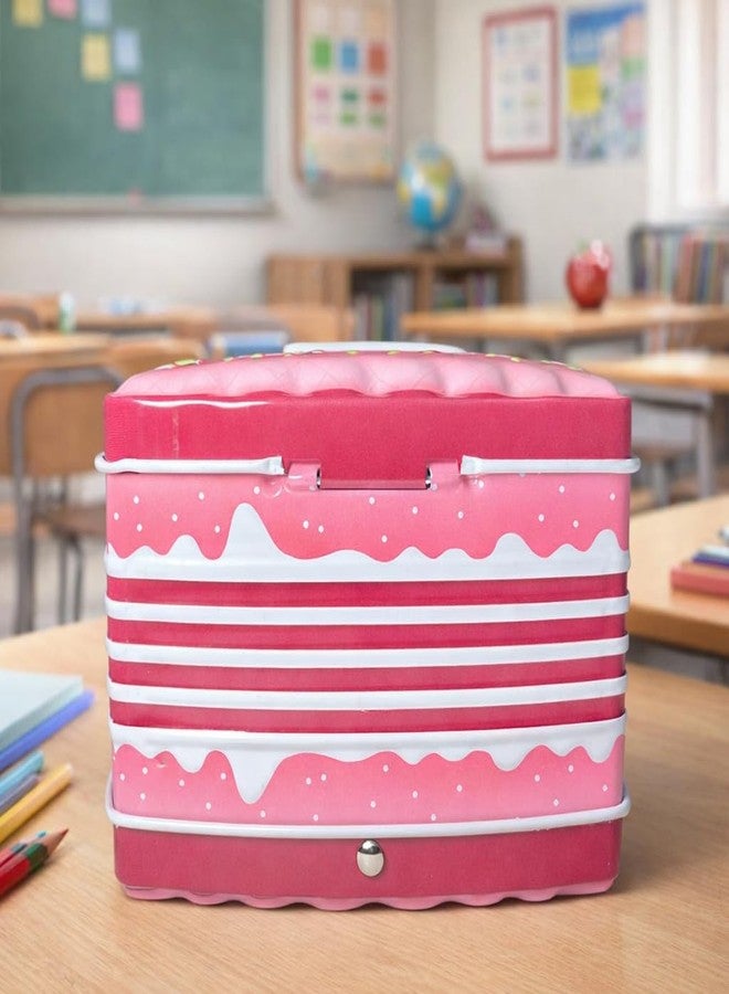 Sajani Cute Cartoon Creative Portable Piggy Bank, Money Saving Box with Combination Lock, Mini Coin Bank Gifts for Boys and Girls, Best Return Gifts for Kids (Pack of 1) (Sandwich - Pink) - Image 5