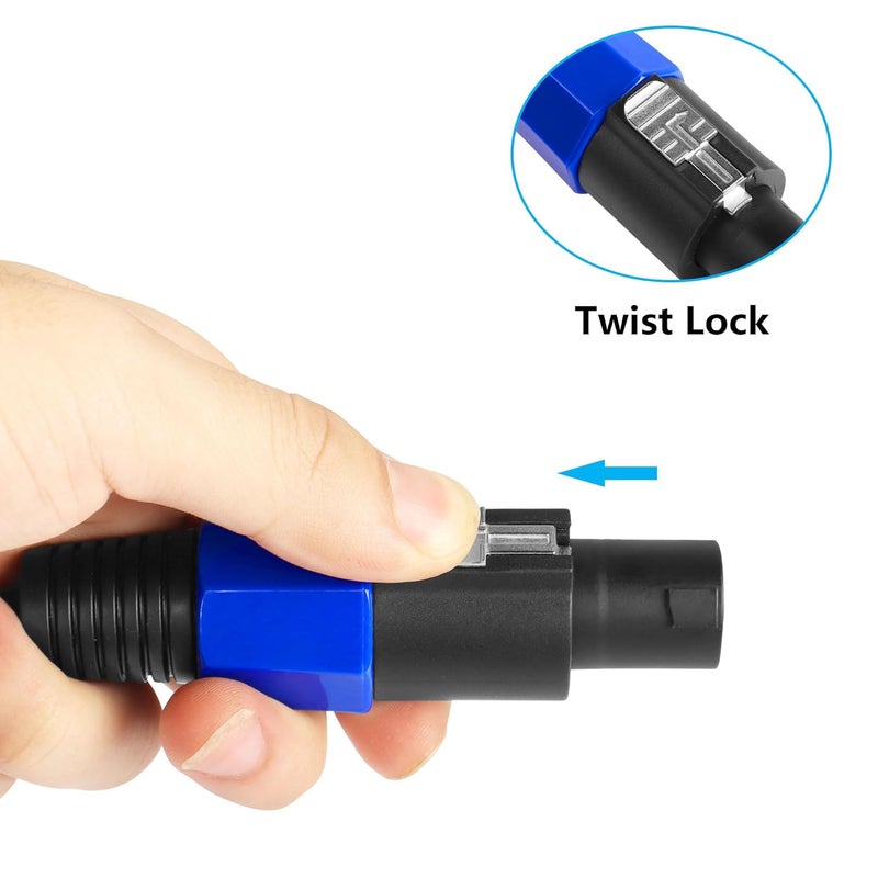 CERRXIAN 32FT 1M Speakon Extension Cable Speakon Male to Female Wire Audio Cord with Twist Lock for Loudspeaker Amplifier DJ Stage - Image 3