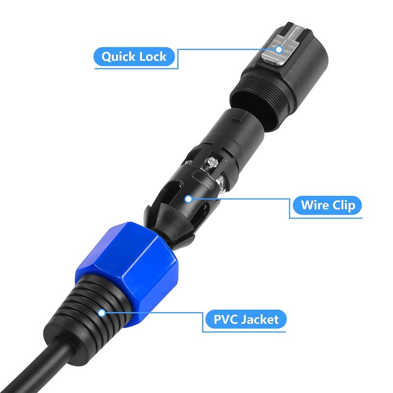 CERRXIAN 32FT 1M Speakon Extension Cable Speakon Male to Female Wire Audio Cord with Twist Lock for Loudspeaker Amplifier DJ Stage - Image 4