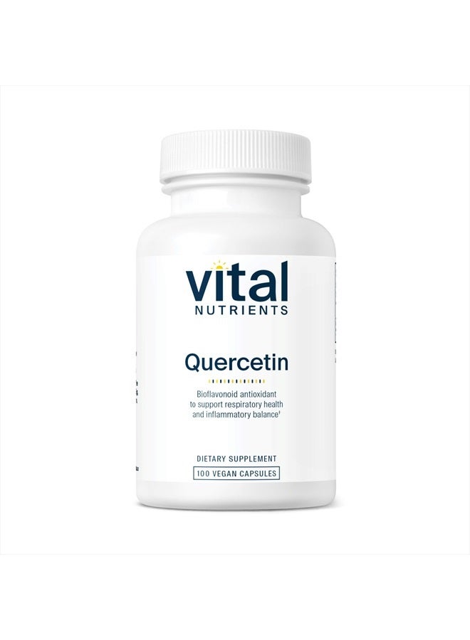Vital Nutrients Quercetin | Vegan Quercetin Supplement with Bioflavonoids for Sinus, Respiratory, Heart, & Immune Function Support | Gluten, Dairy, Soy Free | 500mg | 100 Capsules - Image 1