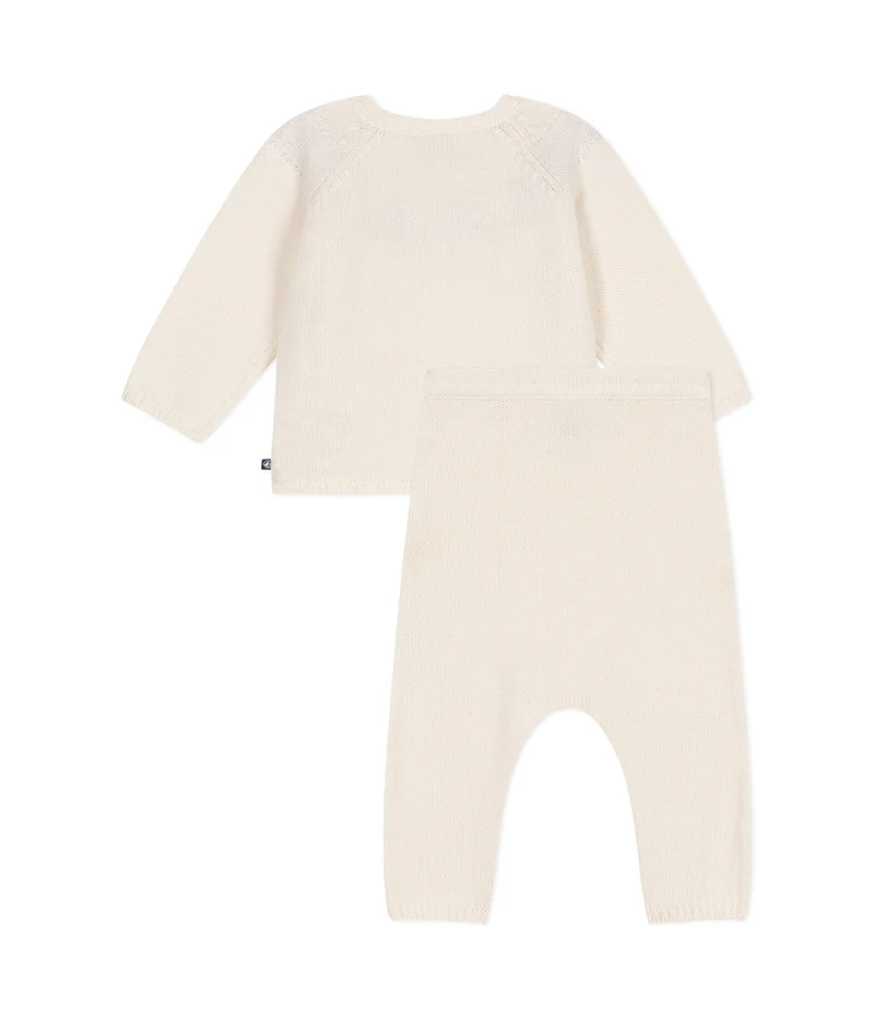 Petit Bateau Babies' two-piece knitted outfit