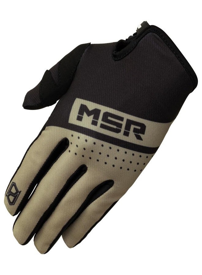 MSR™ Axxis Range MTB Mountain Bike Dirt Bike Motocross MX BMX Outdoor Sports ATV UTV Powersports Riding Gloves for Men and Women Large Black/Tan - Image 1
