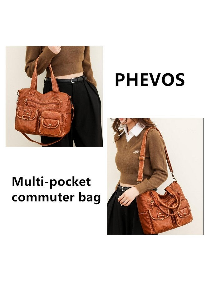 PHEVOS Hobo Handbag and Purses for Women,Multi Pocket Top Handle Satchel Purse Tote Shoulder Bags Faux Leather for Ladies - Image 1