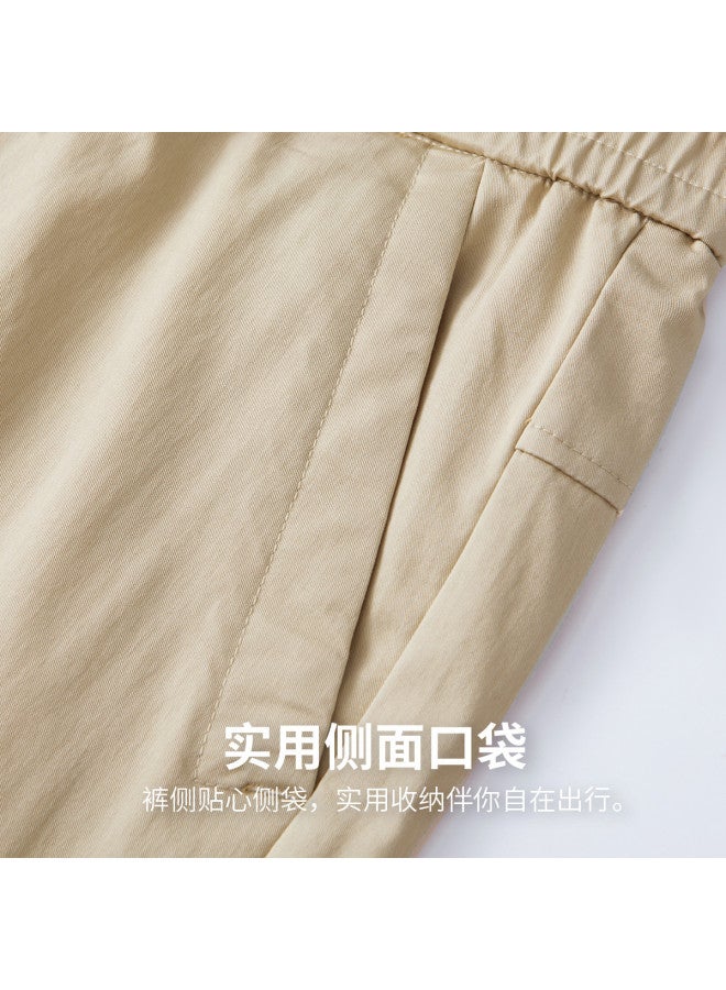 FOLUNSI summer Lightweight Business Solid Color Commuter Elastic Waist Straight Leg Stretch Men's Ankle Pants - Image 4