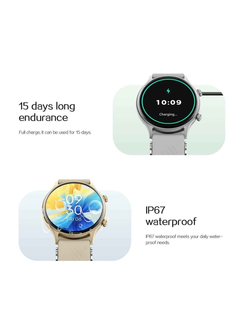 PEJE Smart Watch,1.39 " HD Display,Prayer Alerts & Arabic Support, SpO2/Heart Rate/Sleep Monitor,IP68 Waterproof,Bluetooth Calling + Extra Strap-Compatible with iOS & Android multicolor - Image 2