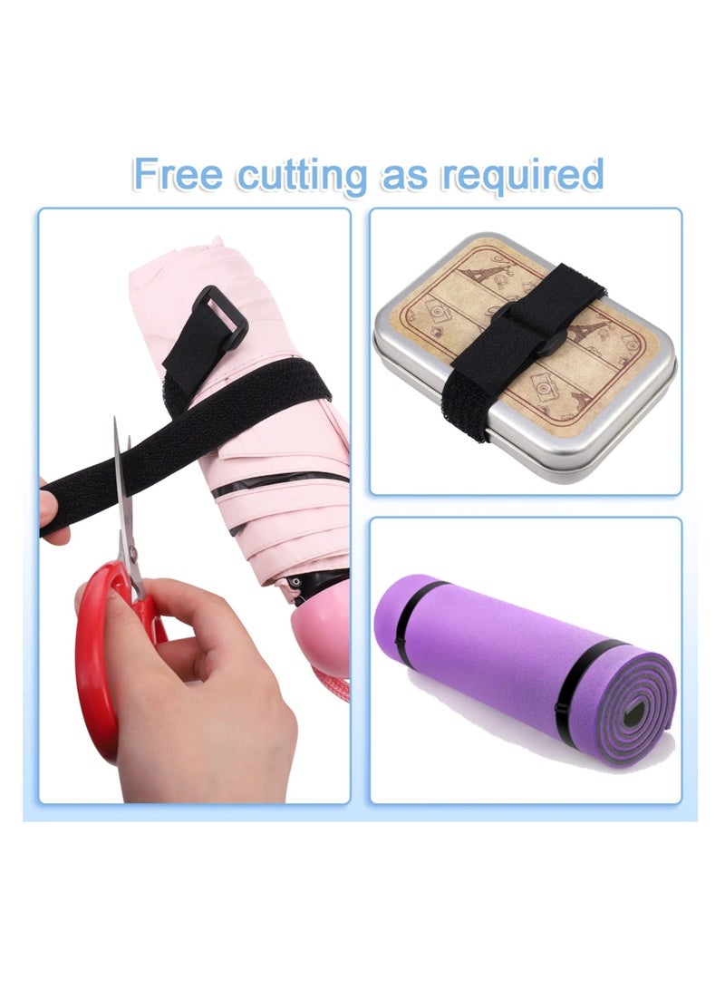 Captaintech Velcro Cable Ties, 10m Adjustable Velcro Cable Straps Heavy Duty with 50 Buckles, 2 Pcs Free Cut Self Hook and Loop Securing Strap for Cable Tidy, Wire Management, Cord Organiser - Image 4