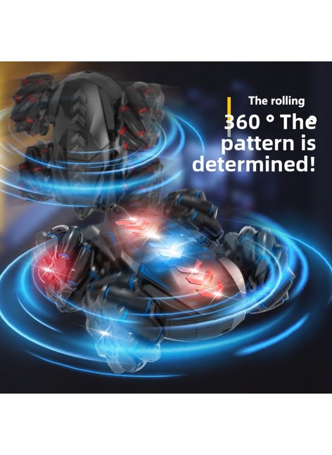 Generic - Double-sided Drift Remote Control Car Gesture Remote Control Induction Spray Car Four-wheel Drive Off-road Vehicle Children's Toys Cross-border-Color:8057 Double-sided Spray With Music-red-handle Remote Control Watch Remote Control (Chinese Version - Image 1
