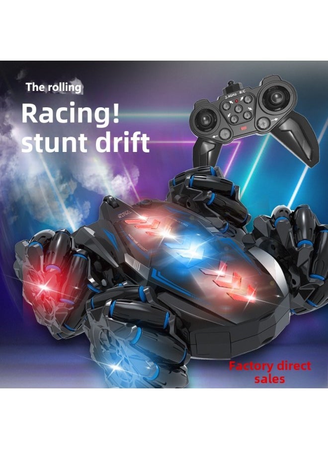 Generic - Double-sided Drift Remote Control Car Gesture Remote Control Induction Spray Car Four-wheel Drive Off-road Vehicle Children's Toys Cross-border-Color:8057 Double-sided Spray With Music-red-handle Remote Control Watch Remote Control (Chinese Version - Image 1