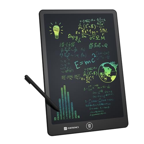 Portronics RuffPad 16 Lite, 16-Inch Multicolour LCD Writing Pad with Pressure-Sensitive Screen, One-Tap Erase, Screen Lock, Stylus Pen, Reusable Digital Notepad, Ideal for Kids, Office & Gifting - Image 1