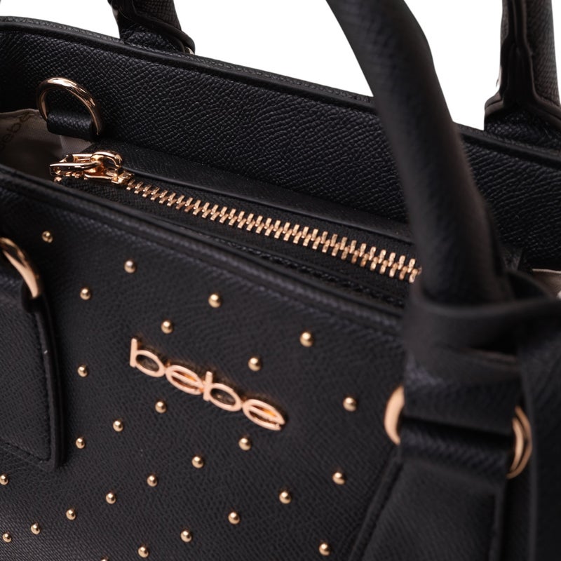 bebe Studded Satchel Sophisticated with Gold-Tone Accents - Image 2
