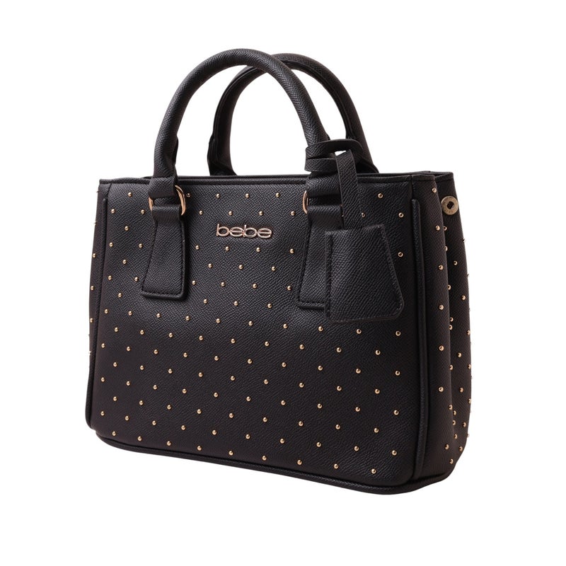 bebe Studded Satchel Sophisticated with Gold-Tone Accents - Image 1