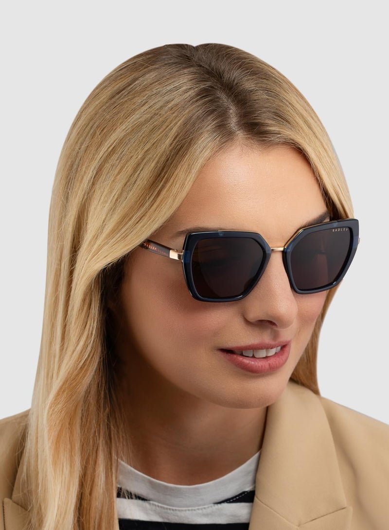 Radley نظارات شمسية نسائية بولارية سداسية RDS-6503 بني 54 مم - Image 4