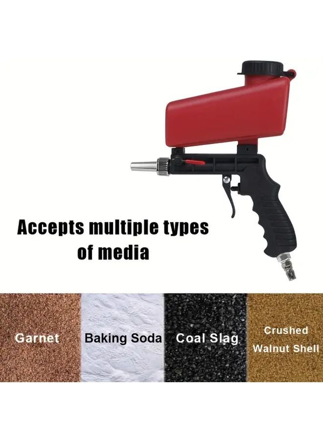 1pc 90psi High Pressure Pneumatic Sandblasting Gun Kit Portable Air Powered Rust Removal - Image 4