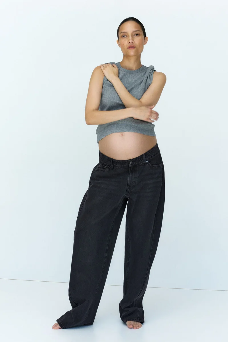 MAMA Barrel-leg jeans