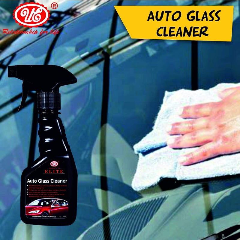 UE Elite Magic Car Care Kit - (Pack Of 4 Items of Ultra Shine Dashboard polish, Glass Cleaner, Multi Purpose Cleaner, Microfiber Cloth 40cmx40cm) All In One for Car Cleaning, Washing, Shining, Caring - Image 2