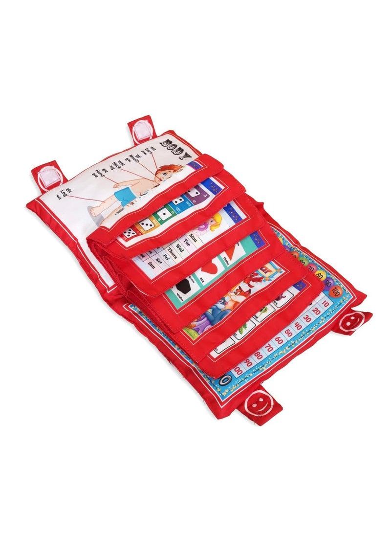 Riva_Enterprise Riva_Enterprise Learning Cushion Pillow Book English Hindi Language Developmental Book for Babies Kids and Toddlers Red  - Image 5