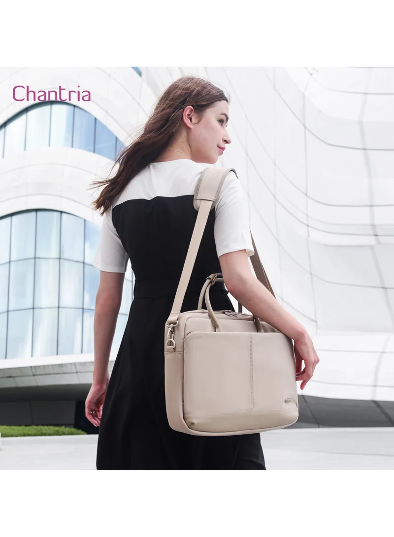 Chantria Khaki Premium Lightweight Laptop Bag for Women Water Resistant Multifunctional Hand Bag with Multiple Pockets for Casual/Work/College/ School, CB00772-Khaki for Women | Best Price UAE