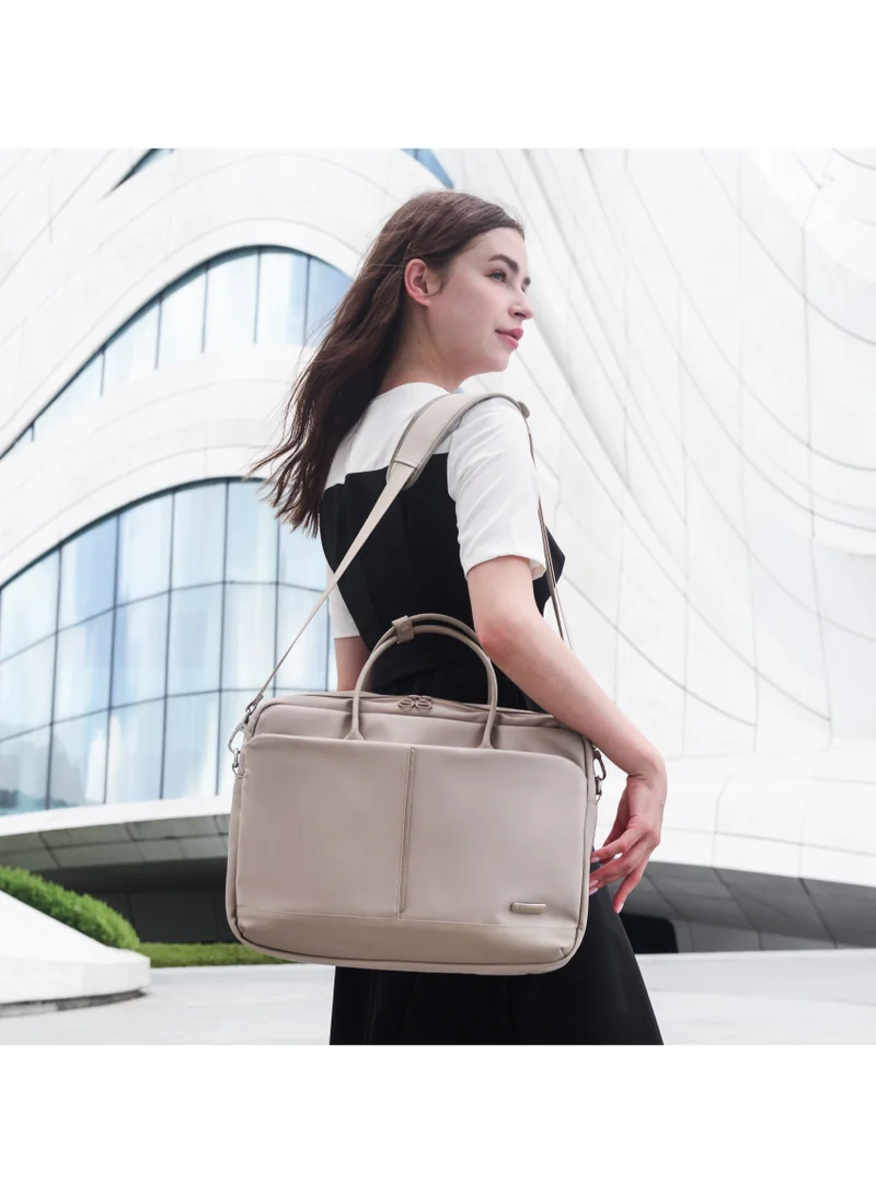 Chantria Khaki Premium Lightweight Laptop Bag for Women Water Resistant Multifunctional Hand Bag with Multiple Pockets for Casual/Work/College/ School, CB00772-Khaki for Women | Best Price UAE