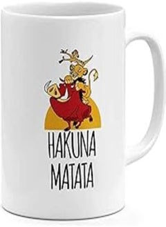 RYN RYN PRINTED DESIGN Hakuna Matata Lion King 11Oz Coffee Mug Timon Pumba Simon 11Oz Ceramic Novelty Mug White 