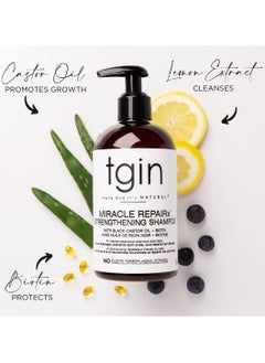 Tgin Tegene Miracle Repairs Natural Growth Strengthening Shampoo - Dry - Curly Hair Growth - 13 oz 384 ml  - Image 2