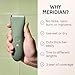 MERIDIAN The Trimmer Original - Body Hair Trimmer for Men, Electric Shaver for Pubic Hair, Chest, Legs & Bikini, Waterproof & Rechargeable, Sage - Image 3