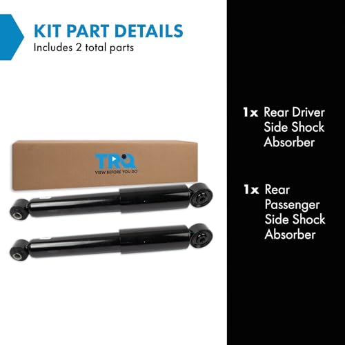 TRQ Rear Shock Absorber Set Compatible with 2012-2017 Fiat 500 - Image 2