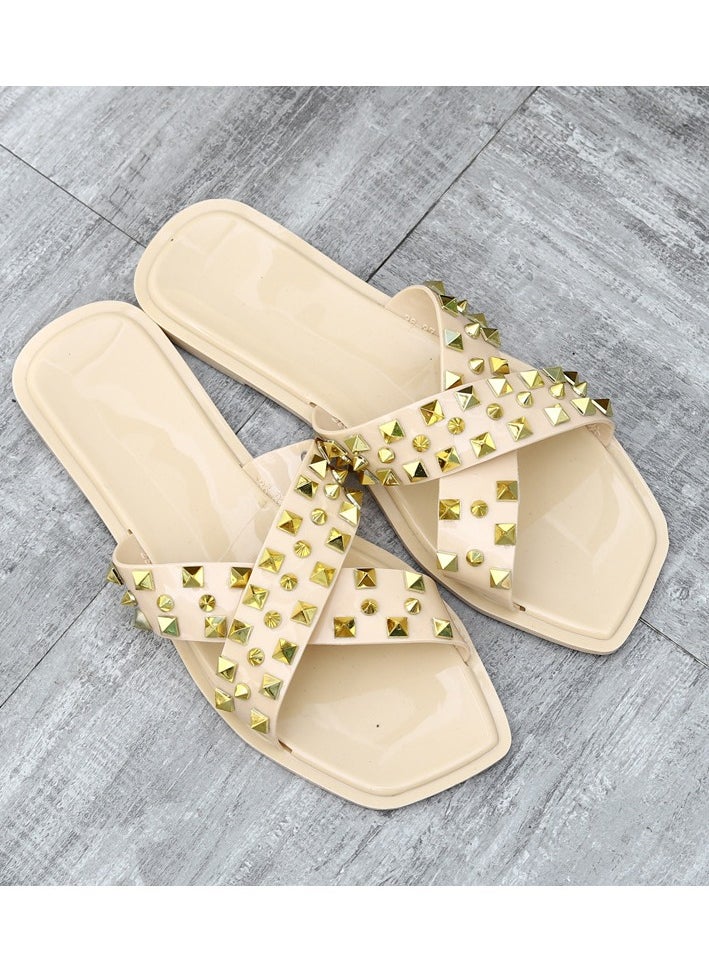 KUYING New Fashion Outgoing Flat Bottom Slippers  - Image 1