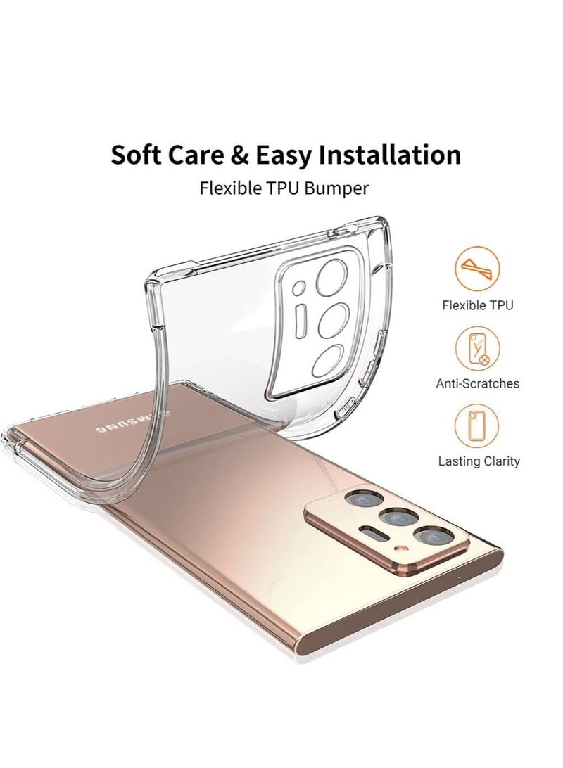 MIGOFAST Samsung Galaxy NOTE 20 ULTRA clear silicone soft TPU transparent anti scratch cover case with reinforced shockproof bumpercorner protection for Samsung Galaxy NOTE 20 ULTRA - Image 4