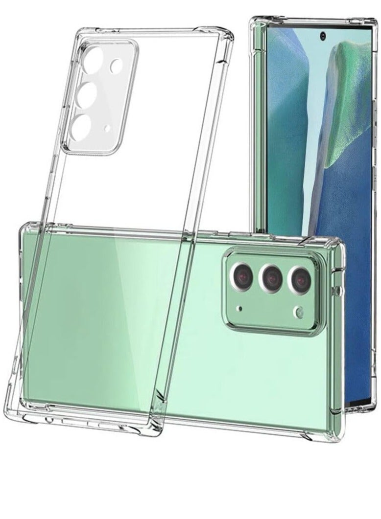 MIGOFAST Samsung Galaxy NOTE 20 ULTRA clear silicone soft TPU transparent anti scratch cover case with reinforced shockproof bumpercorner protection for Samsung Galaxy NOTE 20 ULTRA - Image 1