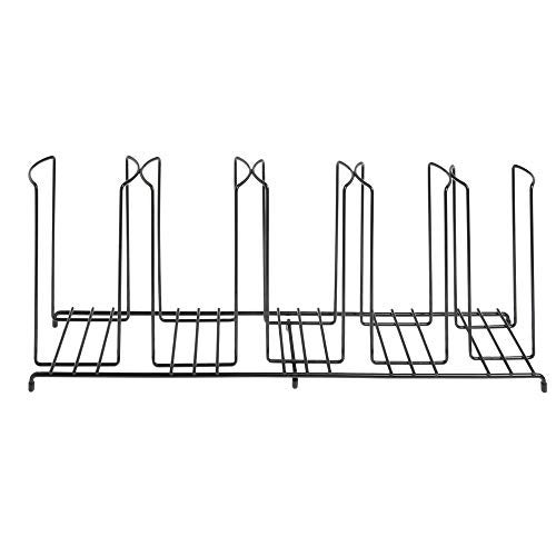 DISPENSE-RITE WR-5 Cup and Lid Organizer, Five-Section Wire Rack for 8 oz to 44 oz Cups and Lids, Reinforced Powder-Coated Steel, Compact 5" Countertop Design, Black - Image 3