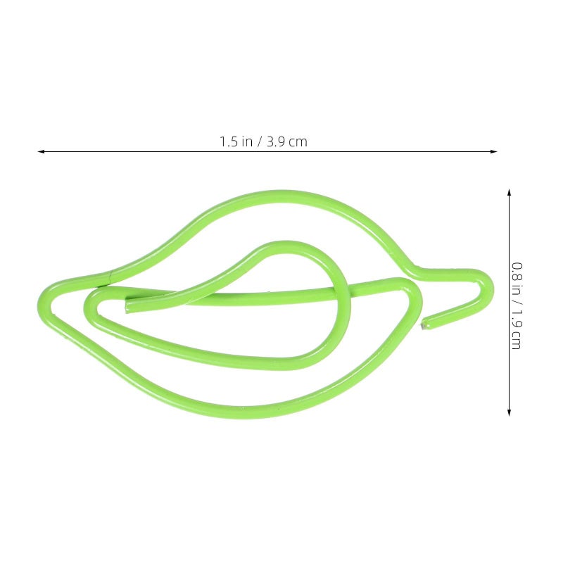 Leaf Shaped Paper Clips Grass Green 30 Pcs Creative Office School Document Organization - Image 3