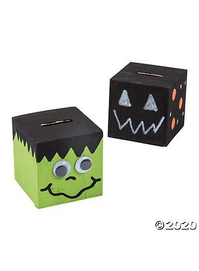 Fun Express DIY Unfinished Wood Block Bank - Makes 12 - Crafts for Kids and Fun Home Activities - Image 5