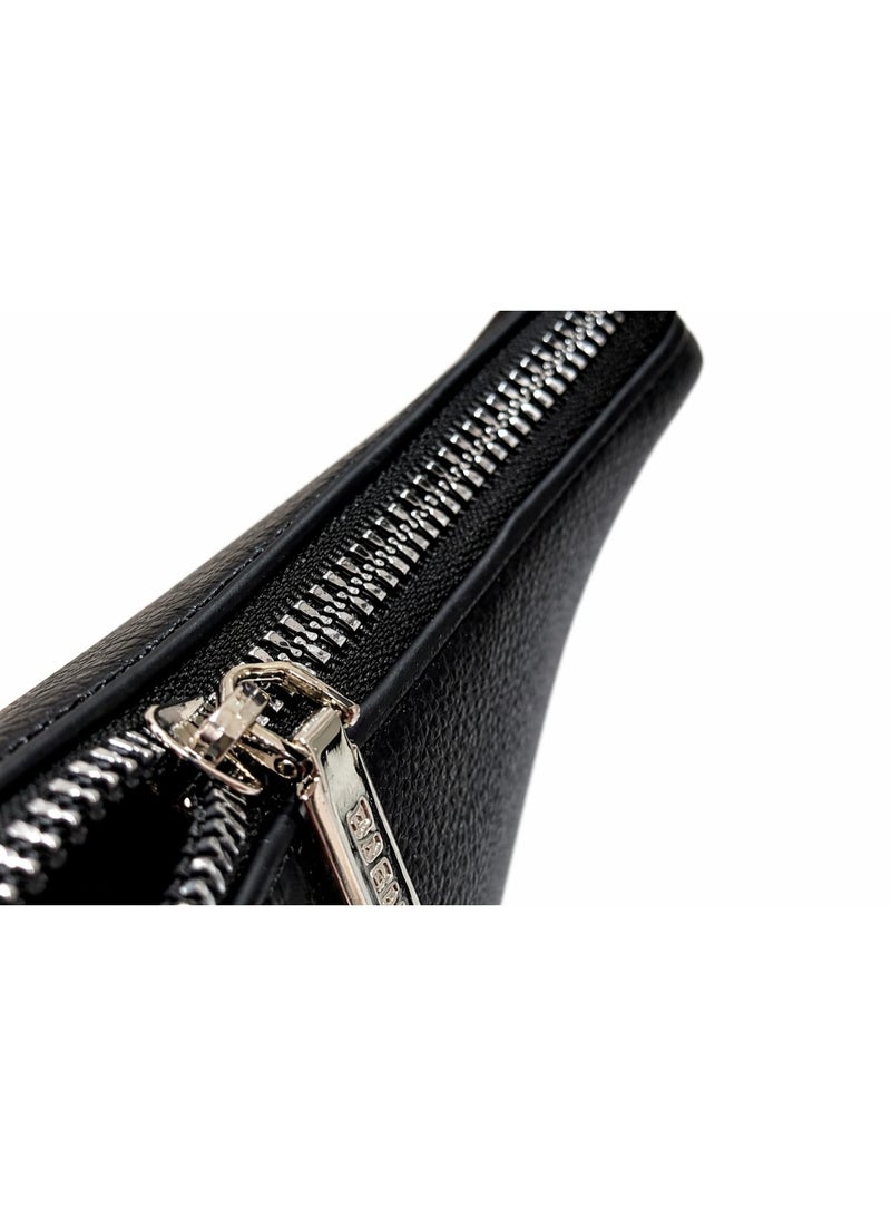 BAGCO Stylish Women’s Shoulder Bag with Scarf Accent and Removable Long Strap – Black - Image 4